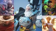 Team comp with Reinhardt, Cassidy, Sojourn, Mercy, and Lucio (Image via Blizzard Entertainment & Sportskeeda)